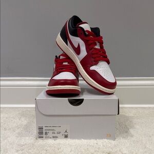 Nike Air Jordan 1 Low Red Black White Sneakers